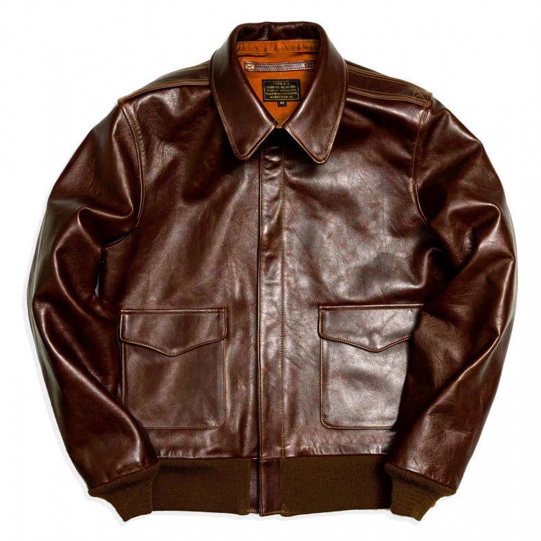 Куртка Double Helix Type A-2 Flight Jacket PM0205 Horsehide Chocolate Куртка Double Helix Type A-2 Flight Jacket PM0205 Horsehide Chocolate