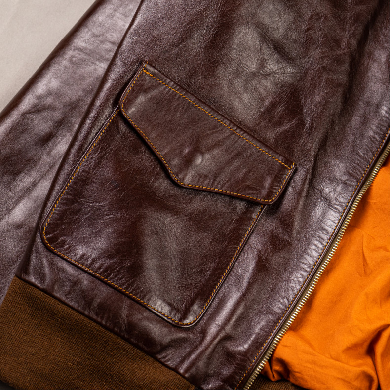 Куртка Double Helix Type A-2 Flight Jacket PM0205 Horsehide Chocolate