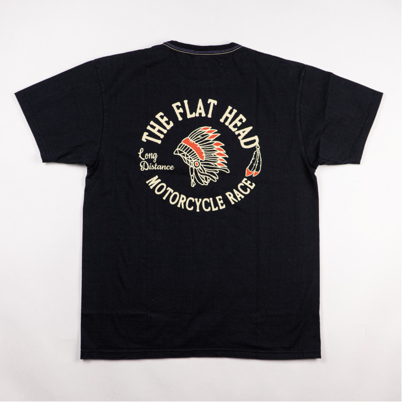 Футболка The Flat Head FN-THC-048 Black T-shirt MOTORCYCLE RACE
