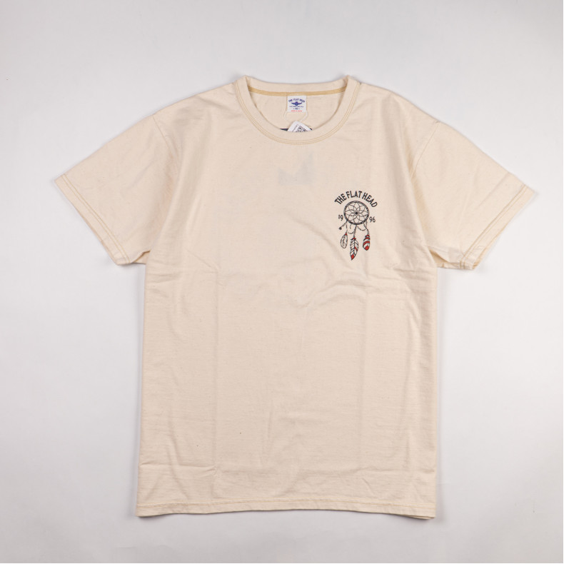 Футболка The Flat Head FN-THC-048 Natural T-shirt MOTORCYCLE RACE