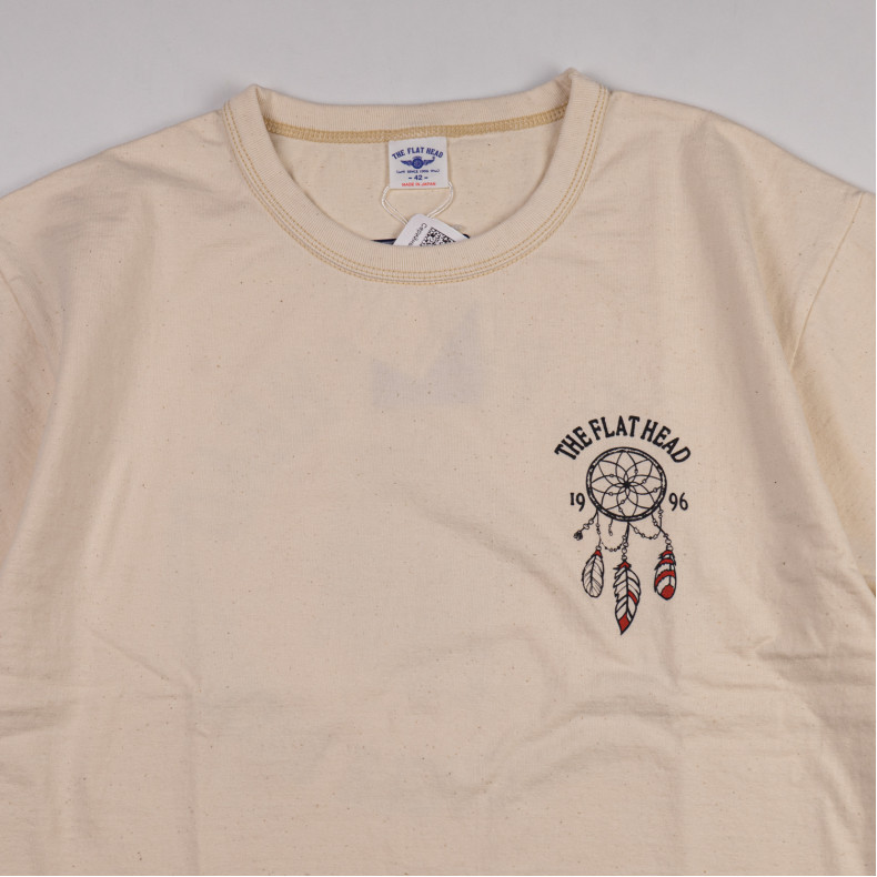 Футболка The Flat Head FN-THC-048 Natural T-shirt MOTORCYCLE RACE