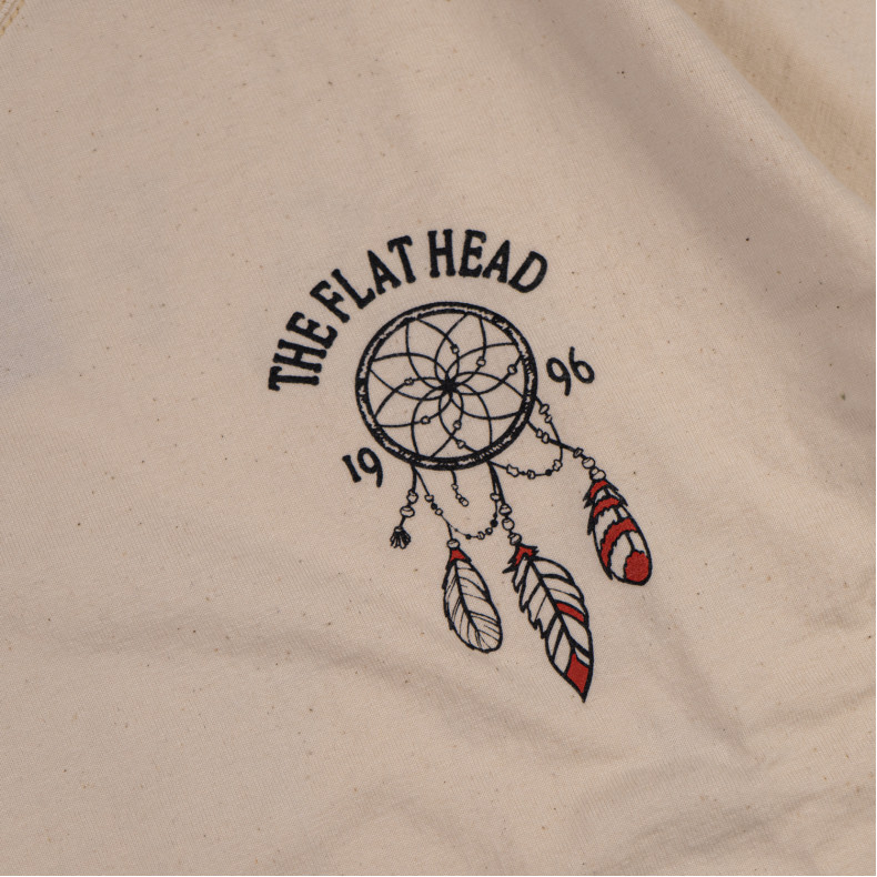 Футболка The Flat Head FN-THC-048 Natural T-shirt MOTORCYCLE RACE