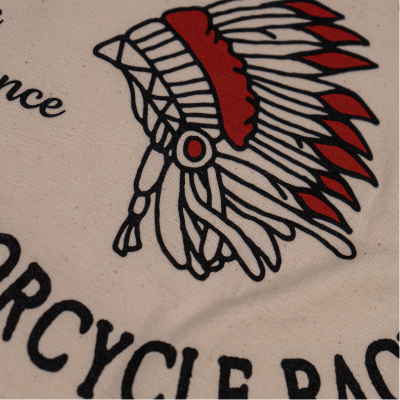Футболка The Flat Head FN-THC-048 Natural T-shirt MOTORCYCLE RACE