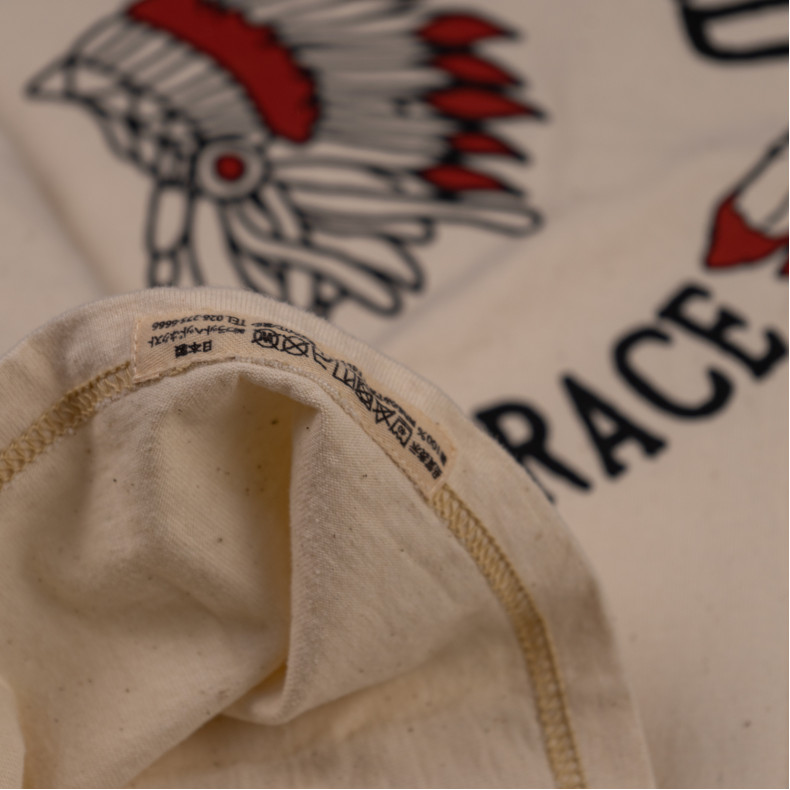 Футболка The Flat Head FN-THC-048 Natural T-shirt MOTORCYCLE RACE
