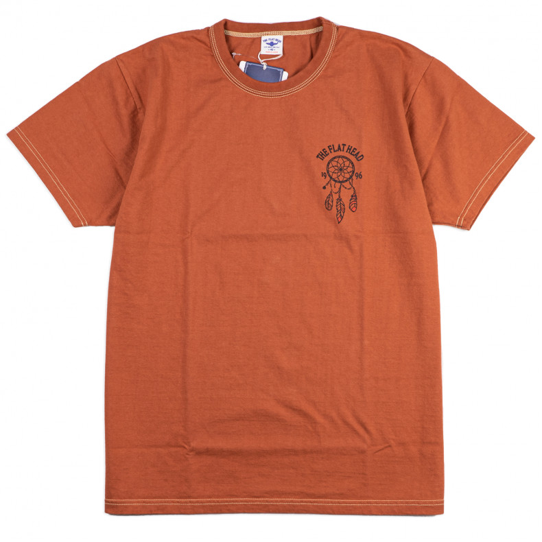 Футболка The Flat Head FN-THC-048 Orange T-shirt MOTORCYCLE RACE