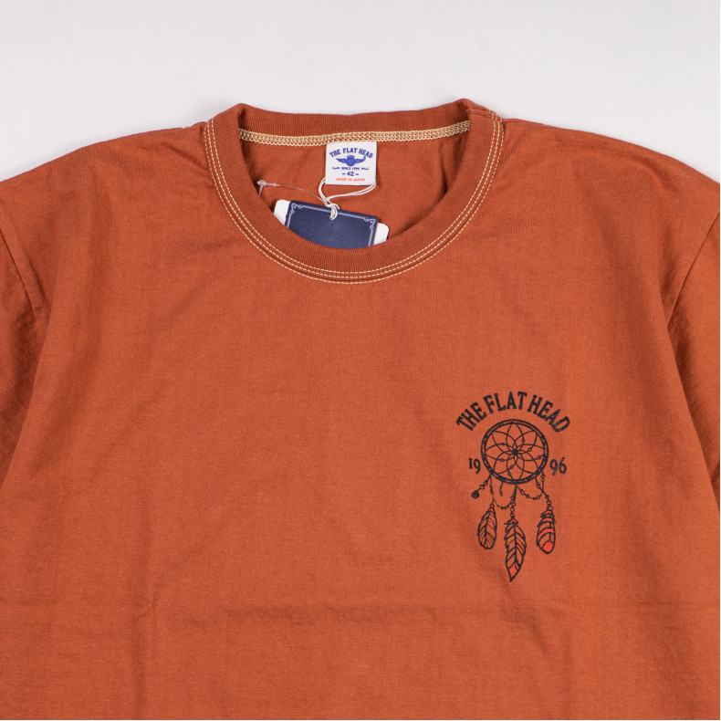 Футболка The Flat Head FN-THC-048 Orange T-shirt MOTORCYCLE RACE