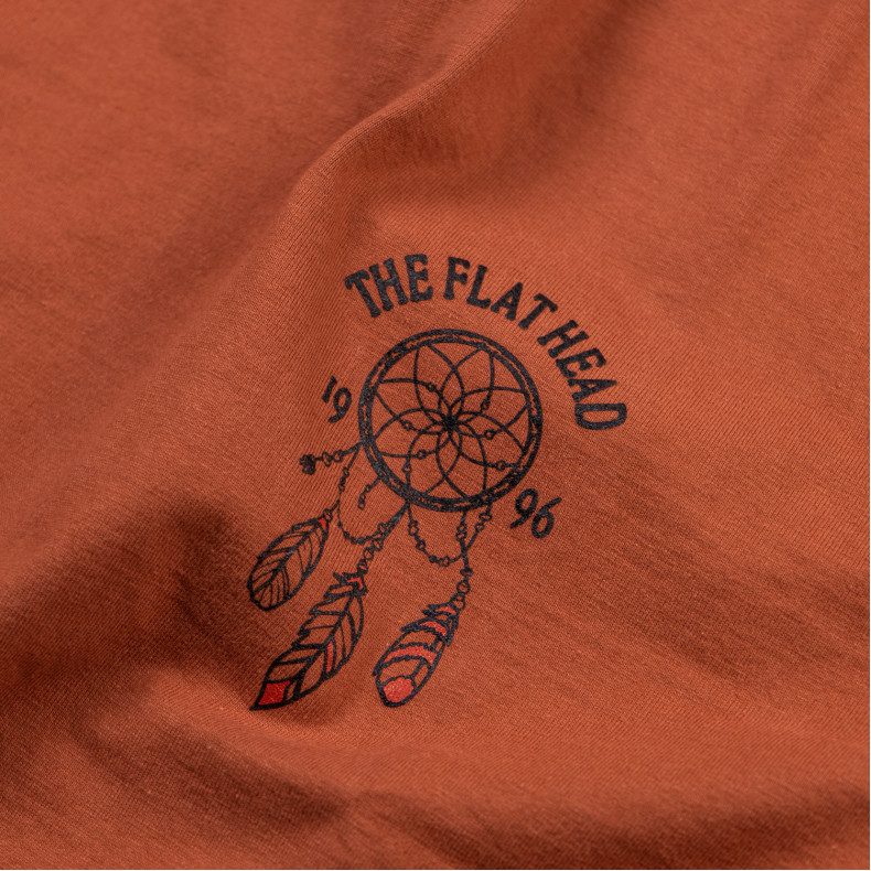 Футболка The Flat Head FN-THC-048 Orange T-shirt MOTORCYCLE RACE