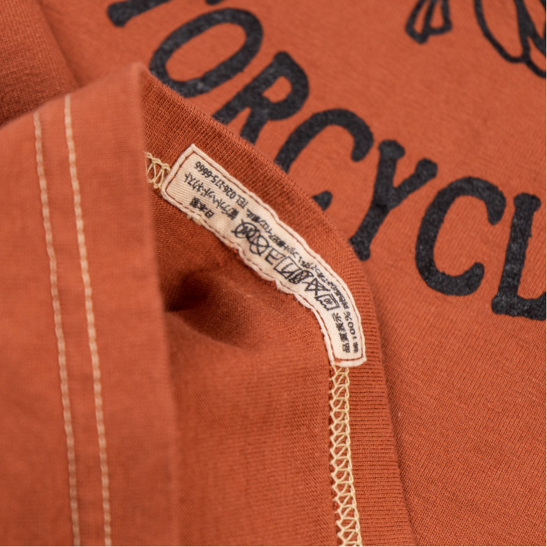 Футболка The Flat Head FN-THC-048 Orange T-shirt MOTORCYCLE RACE