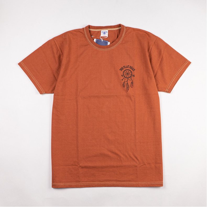 Футболка The Flat Head FN-THC-048 Orange T-shirt MOTORCYCLE RACE