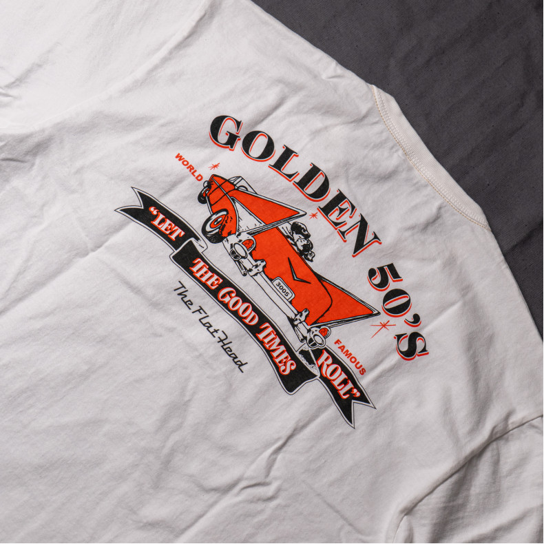 Футболка The Flat Head FN-THC-063 White Golden 50s