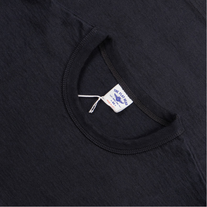 Лонгслив The Flat Head FN-HTKL-001 Black 20 Oz Loopwheel Long Sleeve