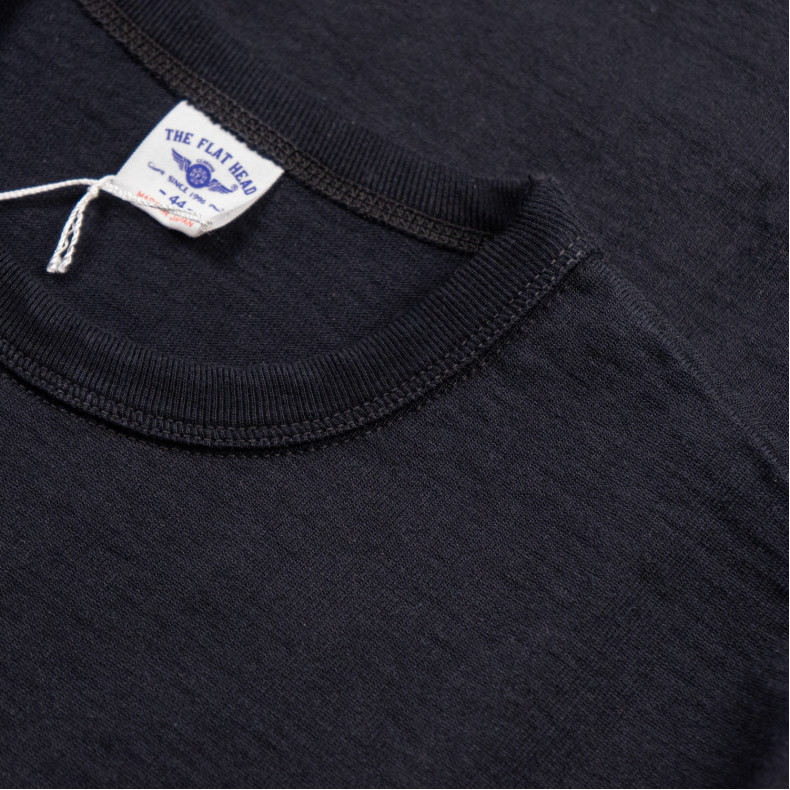 Лонгслив The Flat Head FN-HTKL-001 Black 20 Oz Loopwheel Long Sleeve
