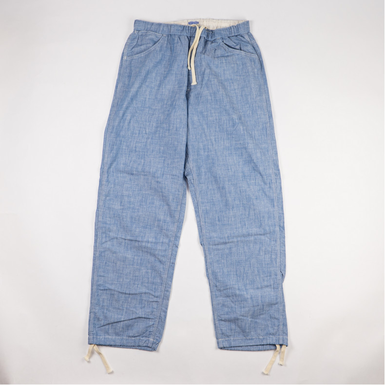 Брюки The Flat Head FN-PA-C015 Blue 5oz Chambray Relax Pants