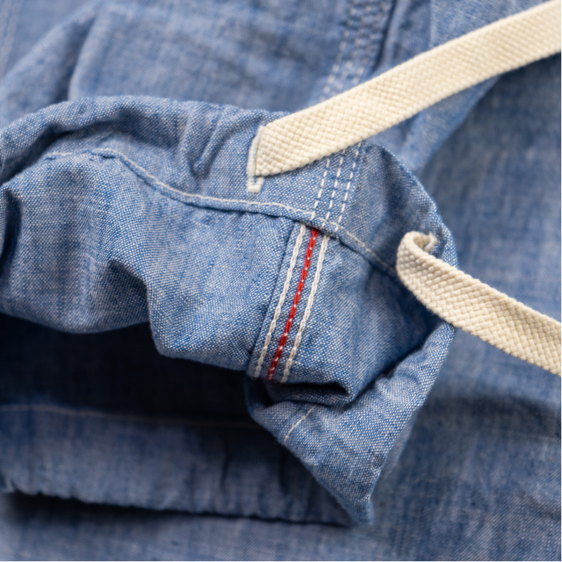 Брюки The Flat Head FN-PA-C015 Blue 5oz Chambray Relax Pants