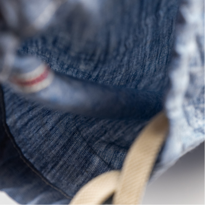 Брюки The Flat Head FN-PA-C015 Blue 5oz Chambray Relax Pants