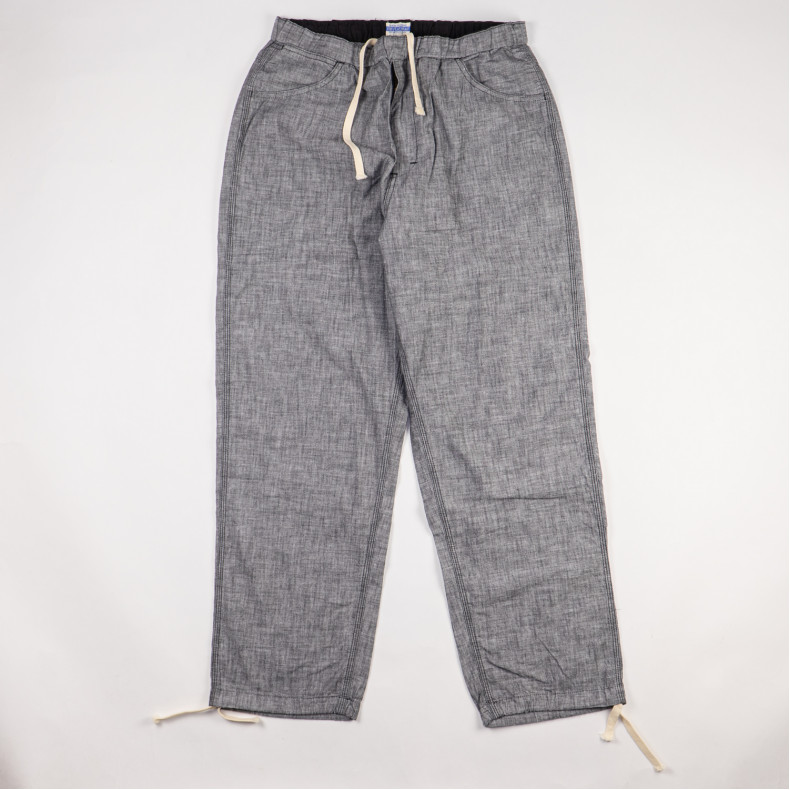 Брюки The Flat Head FN-PA-C015 Grey 5oz Chambray Relax Pants
