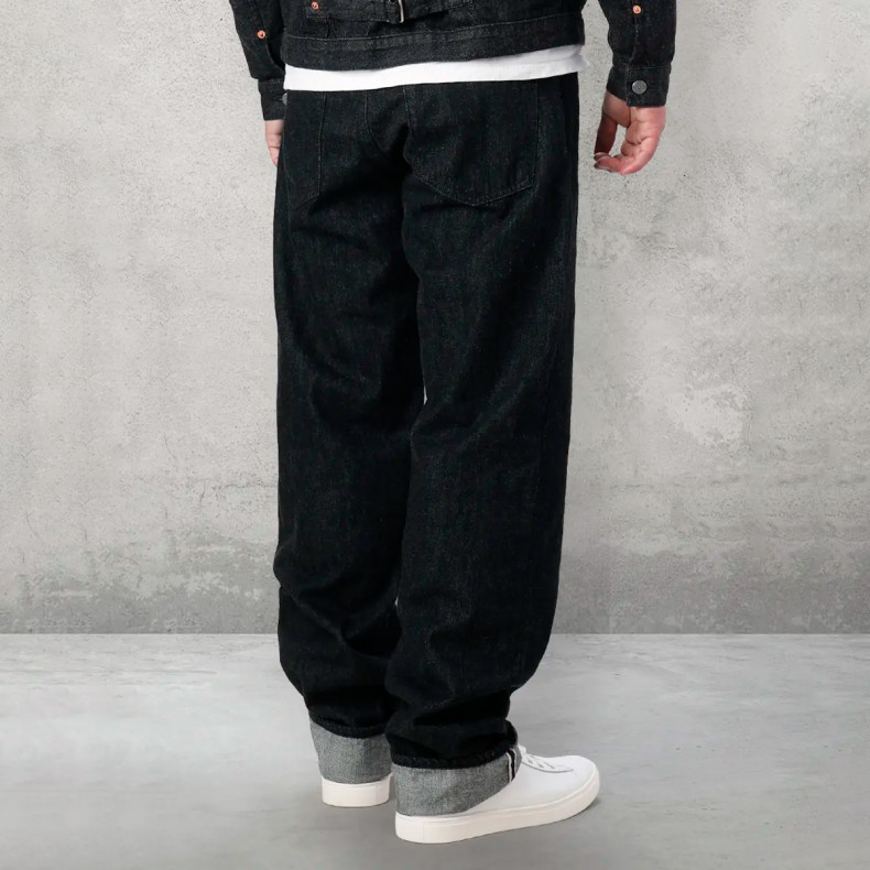 Джинсы The Flat Head FN-PA-DB004 Wide Tapered 12.5oz Black Selvedge - One wash