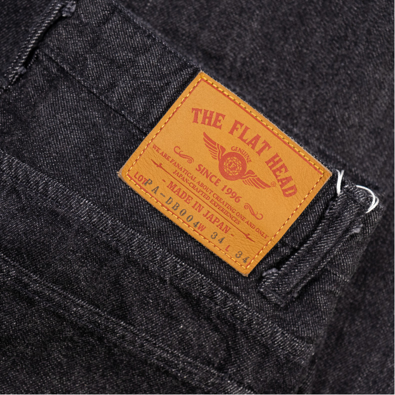 Джинсы The Flat Head FN-PA-DB004 Wide Tapered 12.5oz Black Selvedge - One wash
