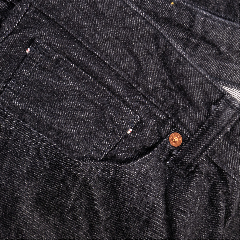 Джинсы The Flat Head FN-PA-DB004 Wide Tapered 12.5oz Black Selvedge - One wash