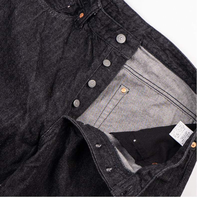 Джинсы The Flat Head FN-PA-DB004 Wide Tapered 12.5oz Black Selvedge - One wash