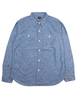 Рубашка The Flat Head FN-SCK-010L Blue 5 Oz Chambray Work Shirt