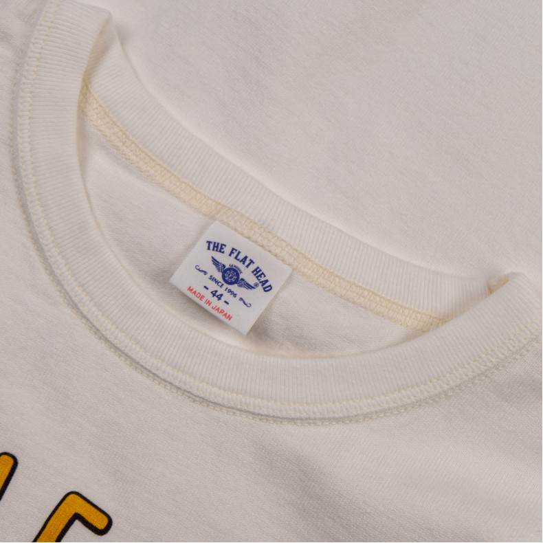 Футболка The Flat Head FN-TMC-105 White Double Yarn 10.8 Oz Loopwheel 30 Year Legacy