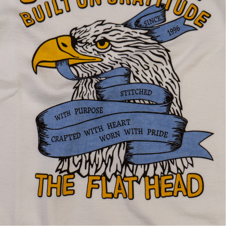 Футболка The Flat Head FN-TMC-105 White Double Yarn 10.8 Oz Loopwheel 30 Year Legacy