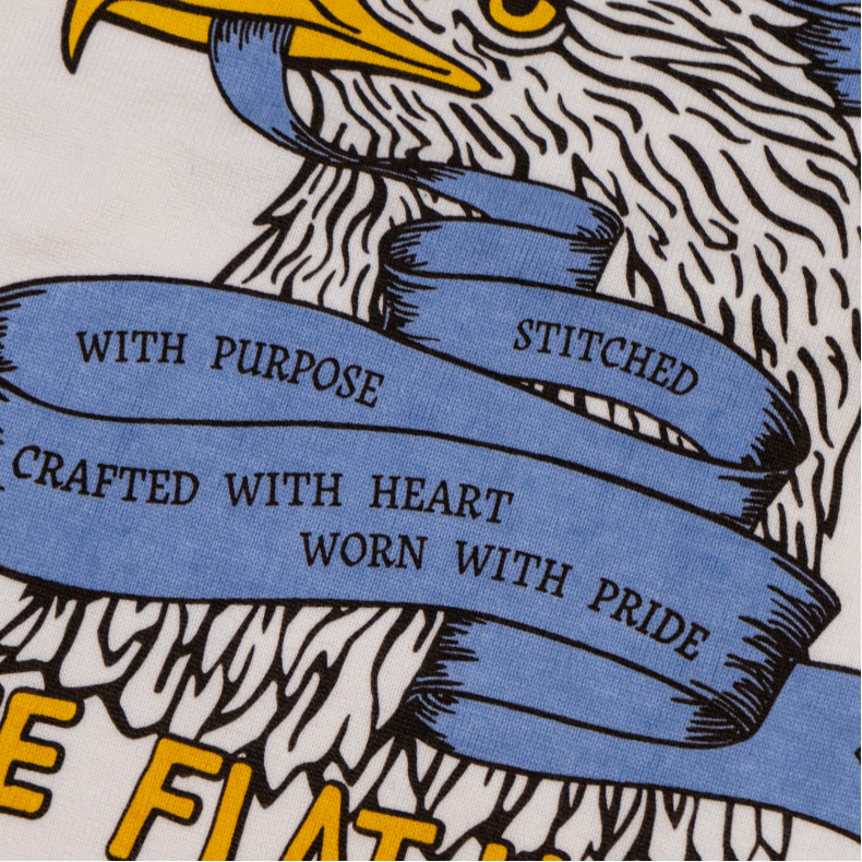 Футболка The Flat Head FN-TMC-105 White Double Yarn 10.8 Oz Loopwheel 30 Year Legacy