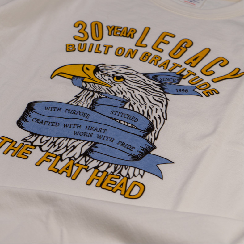 Футболка The Flat Head FN-TMC-105 White Double Yarn 10.8 Oz Loopwheel 30 Year Legacy