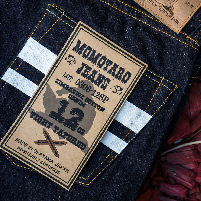 Джинсы Momotaro Jeans 0306-12SP Tight Tapered «GTB»12 Oz  Zimbabwe Cotton Selvedge - One Wash