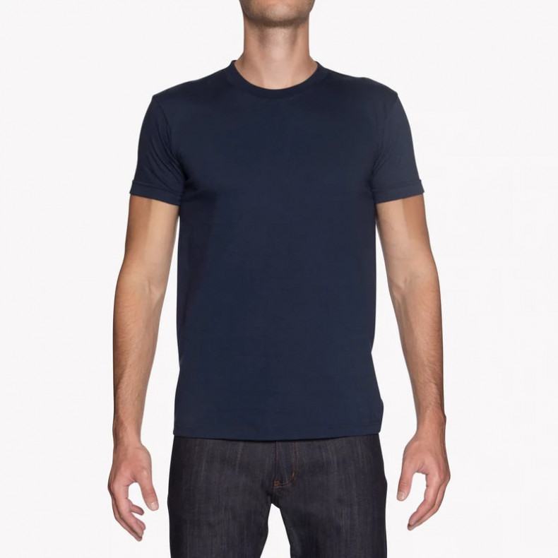Футболка Naked and Famous Vintage Circular Knit navy