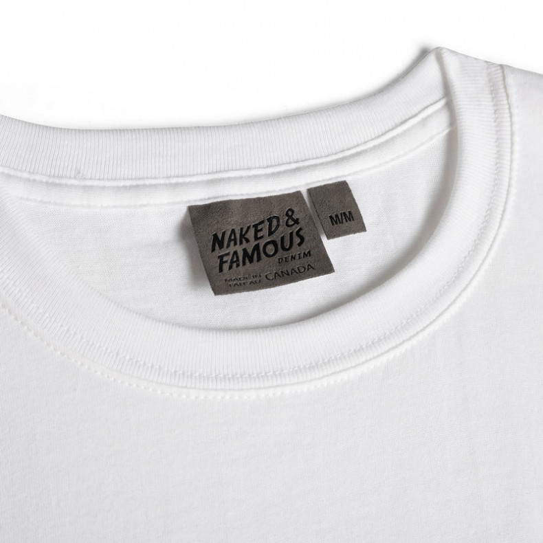 Футболка Naked and Famous Vintage Circular Knit White
