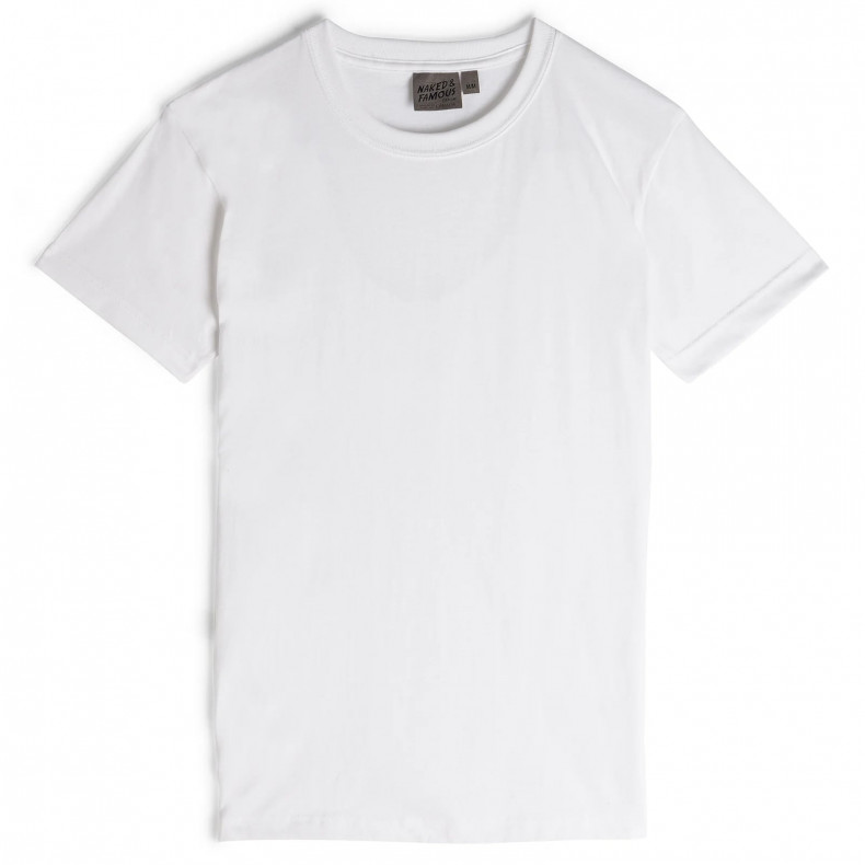 Футболка Naked and Famous Vintage Circular Knit White