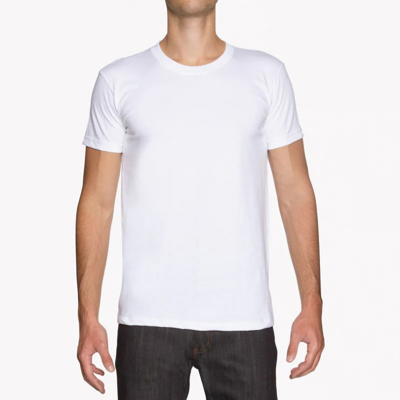 Футболка Naked and Famous Vintage Circular Knit White