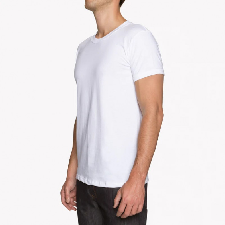 Футболка Naked and Famous Vintage Circular Knit White
