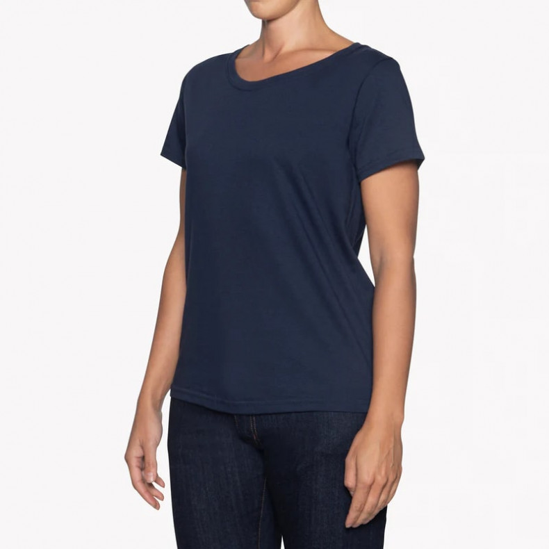 Женская футболка Naked and Famous Circular Knit Ballet Tee - Navy Double Ring-Spun Cotton