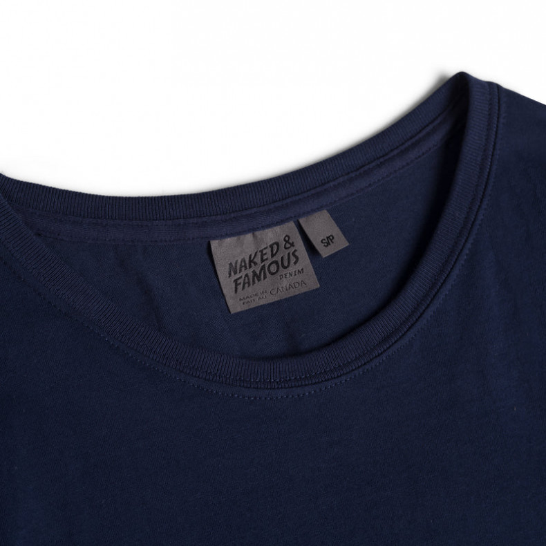 Женская футболка Naked and Famous Circular Knit Ballet Tee - Navy Double Ring-Spun Cotton