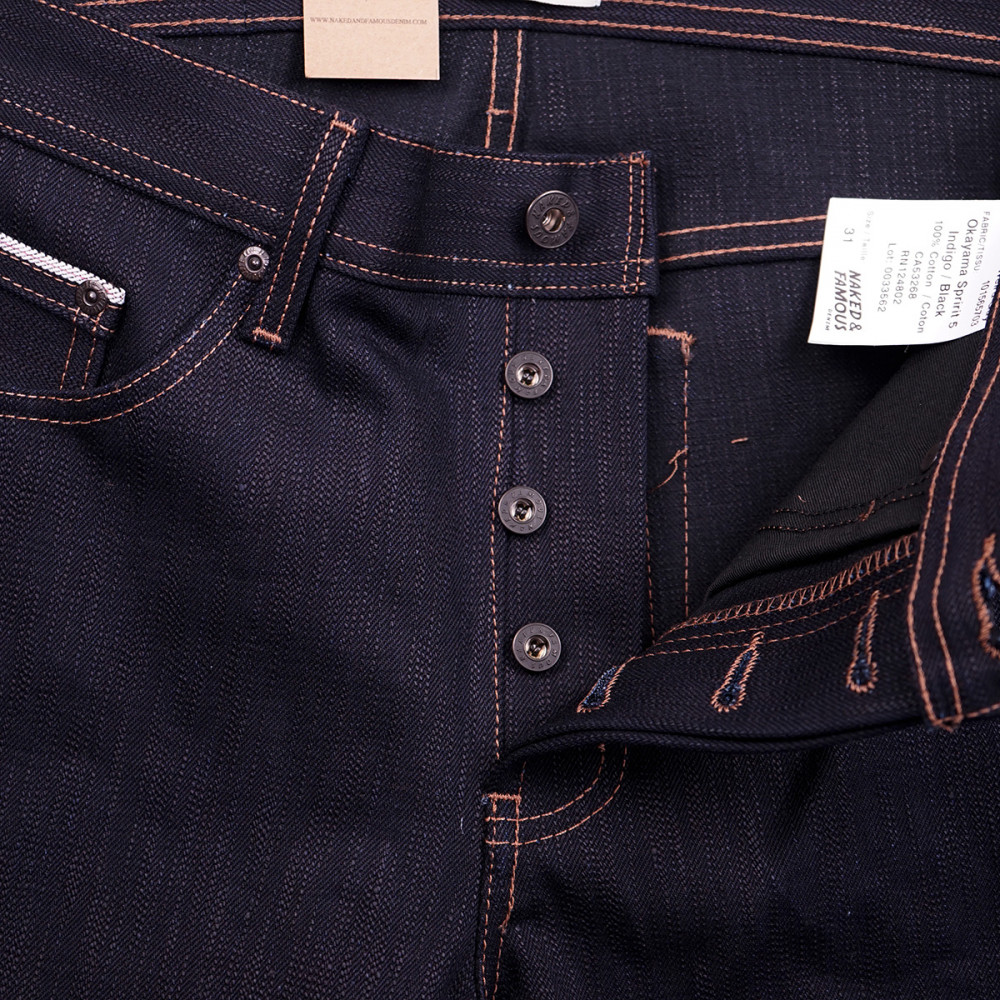 Okayama Spirit 5 Indigo Black Selvedge 
