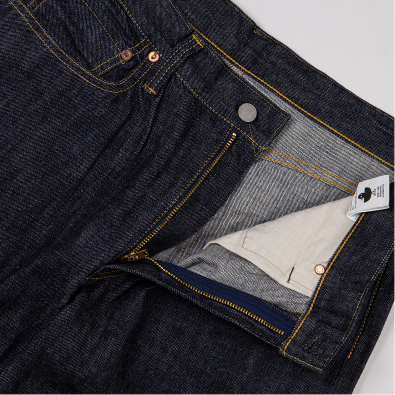 Джинсы Omoto Denim 0613Z Relax Fit 10 Oz Indigo Selvedge One Wash - L32 Zipper