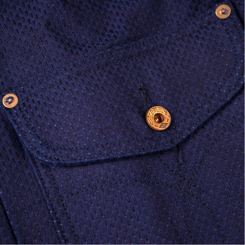 Куртка Oldblue Co. Work Jacket Type III - 17.5 Oz Indigo Sashiko Okayama