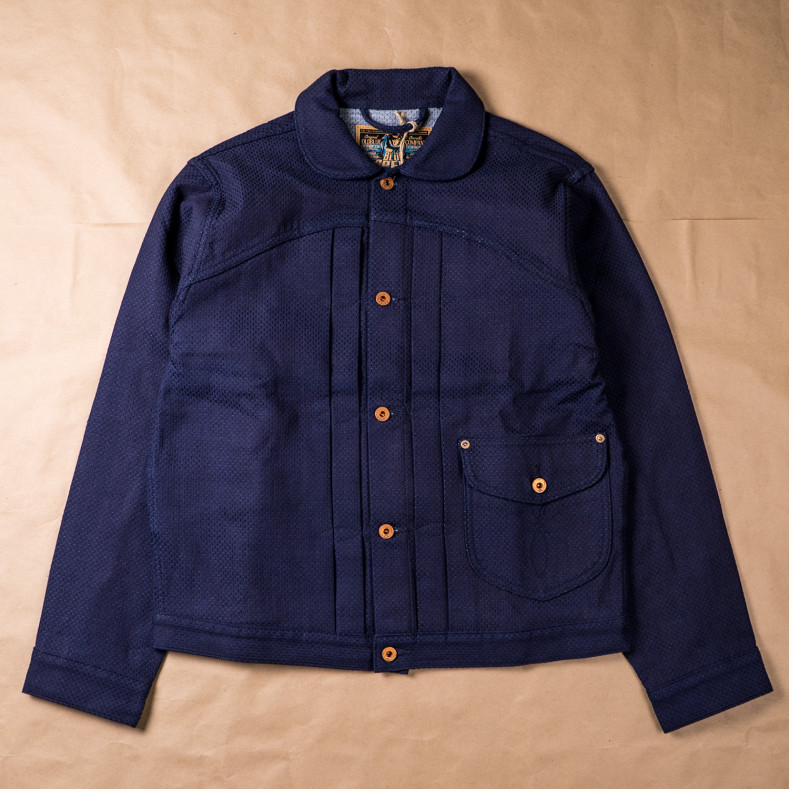 Куртка Oldblue Co. Work Jacket Type III - 17.5 Oz Indigo Sashiko Okayama