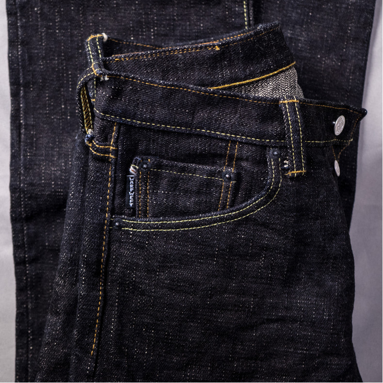 Джинсы WarpWeft Company Shide2 - Relax Tapered - 19 oz ID X Fox Beige Broken Twill Slub Selvedge